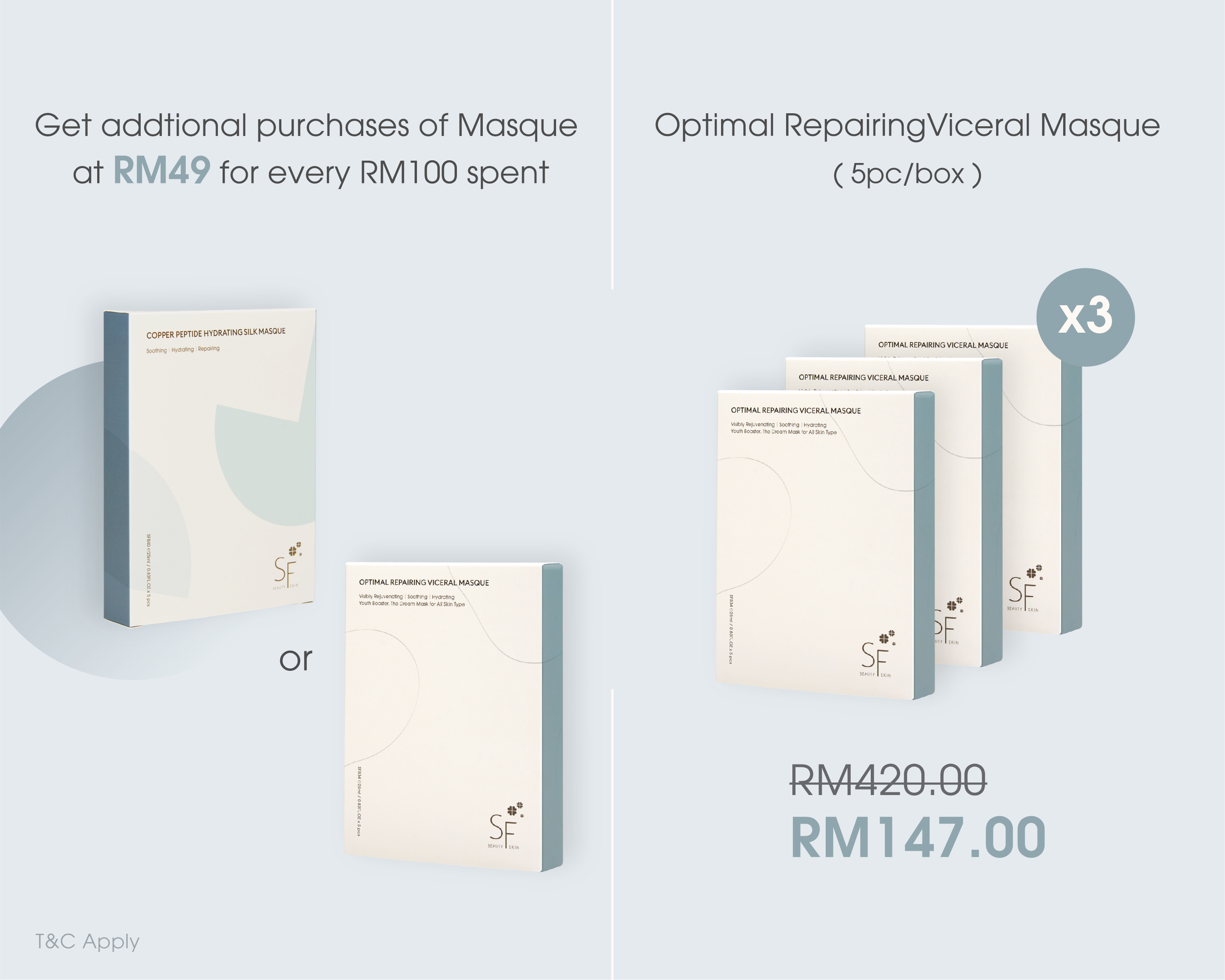 Copper Peptide Hydrating Silk Masque (5pcs/Box) 3 Boxes Promotion